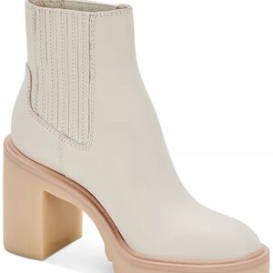 Dolce Vita Sz 11W Elegant Cream Ankle Boots